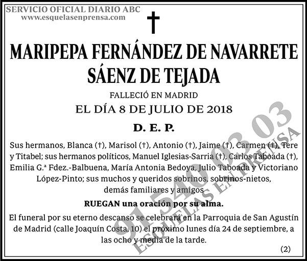Maripepa Fernández de Navarrete Sáenz de Tejada